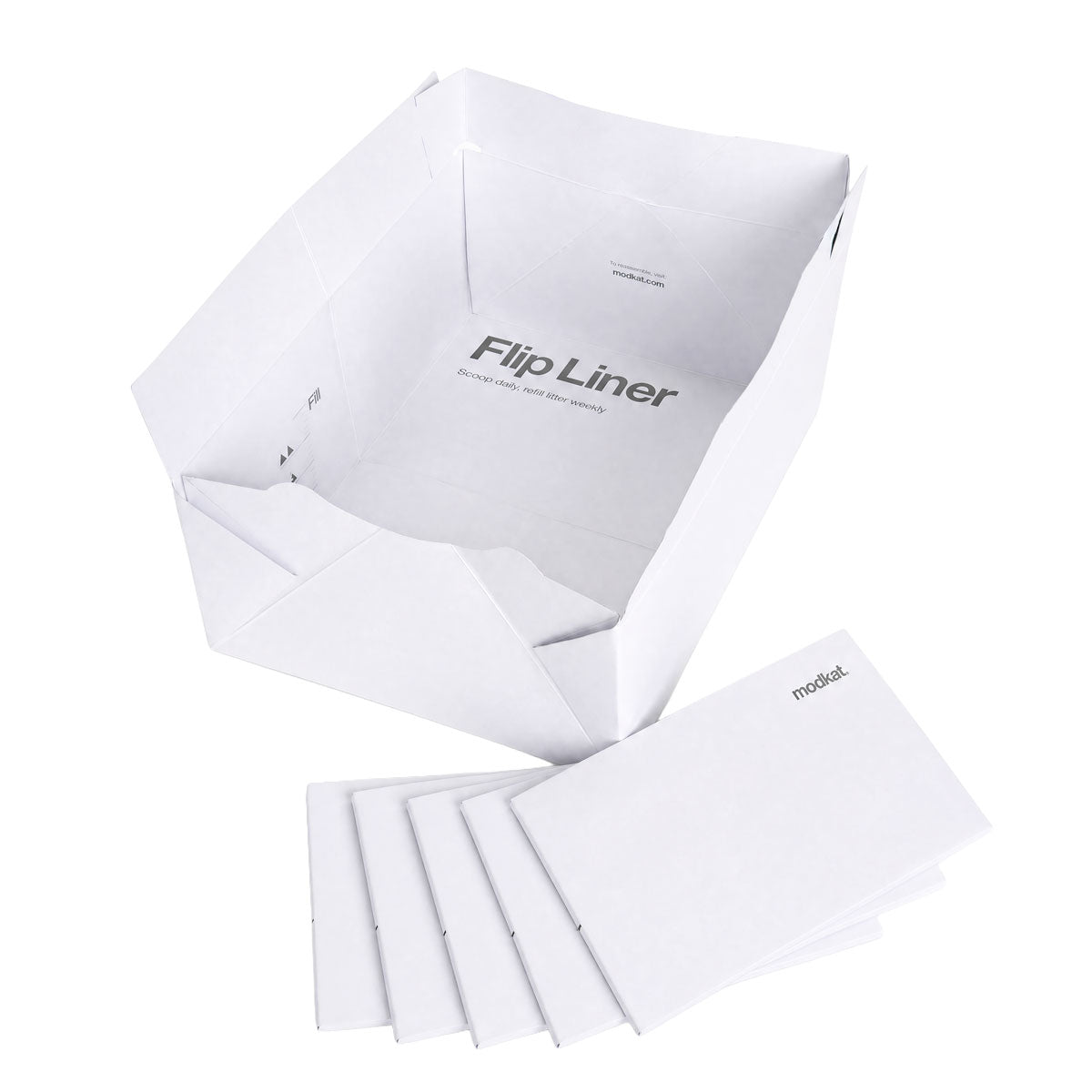 Flip litter box disposable liner